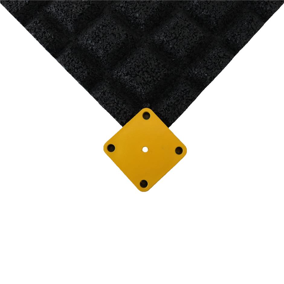 ErgoTile QUAD EasyConnect 1000x1000x30 mm gummifliser med impact bund type M, C4-15% GV grå
