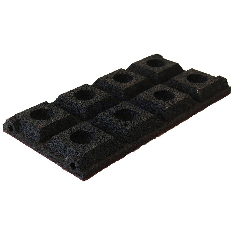 ErgoPlay 250x500x45 mm gummifliser / faldunderlag for faldhøjder op til 1,5 m, basic kvalitet, rød